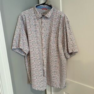 Tommy Bahama Multicolor Cocktail Glass Patterned Button Down Shirt